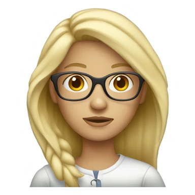 Female blonde with glasses sticker