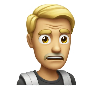 Angry man pointing at the scteen sticker