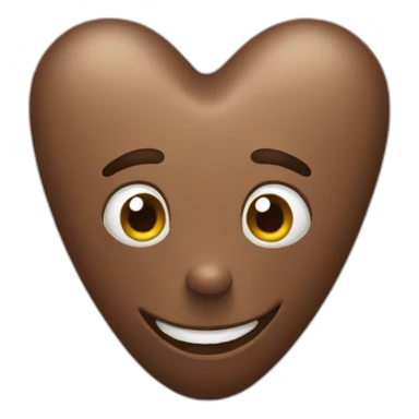 Coeur en forme de caca sticker