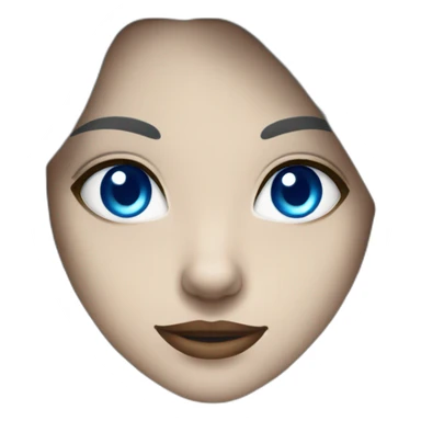 dark female gray wolf blue eyes  sticker