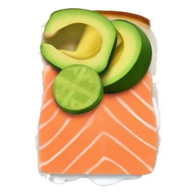 Salmon and advocado toast sticker