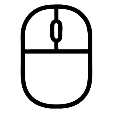 mouse, modern icon style, simple and clear lines, minimal color, easily recognizable silhouette sticker