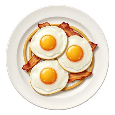 Fried Eggs and bacon in a plate sticker