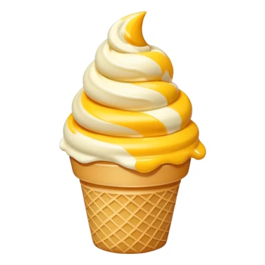 mango and vanilla ice cream sticker