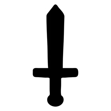 Simple iron sword with cross guard sticker