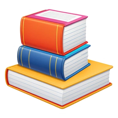 a single study book, bright colors sticker