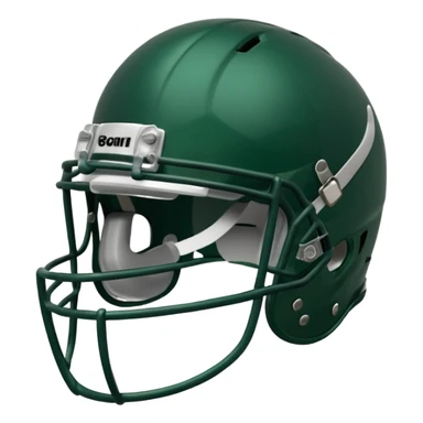 College football player helmet in dark green color sticker