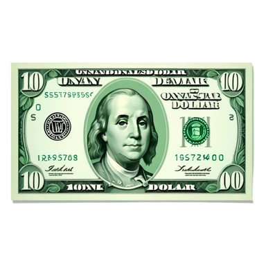 $100 rectangular dollar bill sticker
