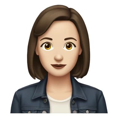 a brunette singer looking like rory gilmore sticker