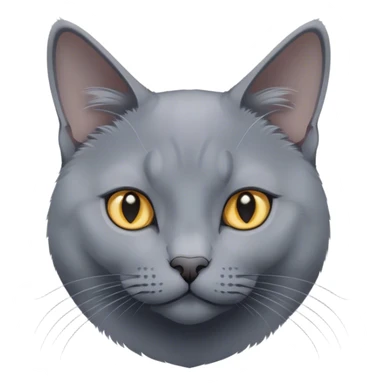 Russian Blue cat, calm and mysterious sticker
