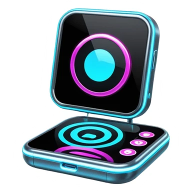 Shiny advanced futuristic Cyberpunk gadget sticker