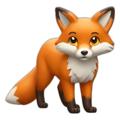 Fox thiking sticker