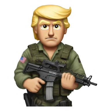 Donald Trump Rambo ￼ sticker