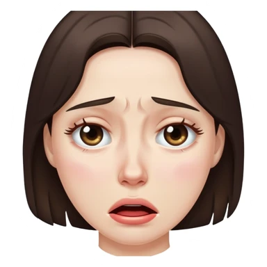 Emo brunette crying  sticker