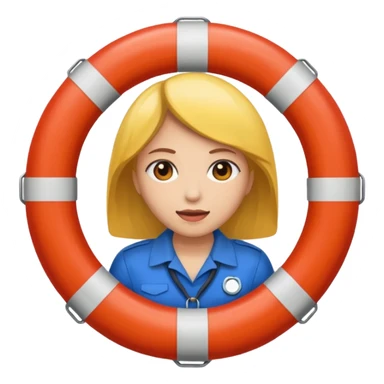 life saver woman sticker