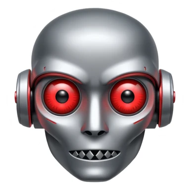 evil ai robot sticker