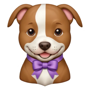 pitbull with head ribbon  sticker