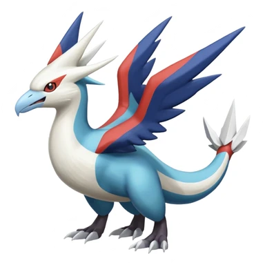 Silvally-Latios-Dialga-Latias-Lugia-Nargacuga-Noivern-fusion-Fakémon-Pokémon-creature (full body) sticker