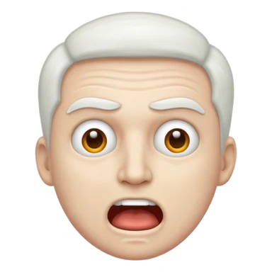 Man white eyes moaning sticker