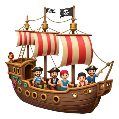 A simple little pirate ship ride sticker