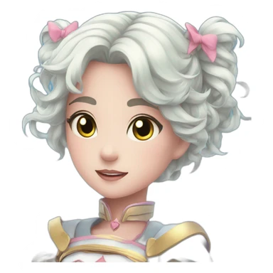 magical girl under blue sky sticker