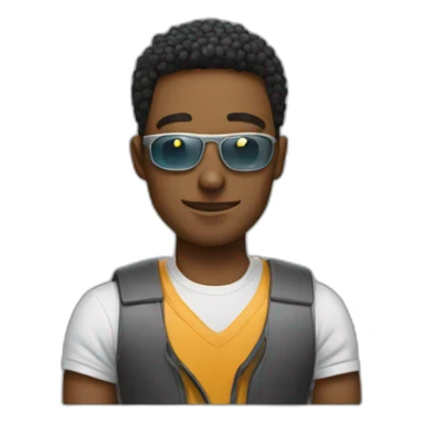 A cool Guy working with crypto sticker