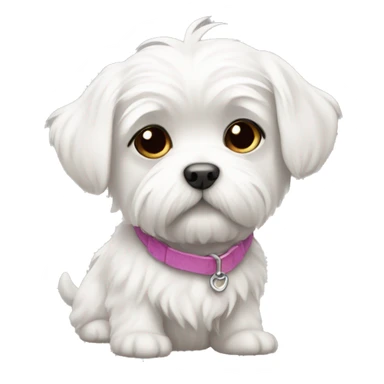 Maltese puppy sticker