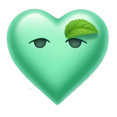mint heart sticker