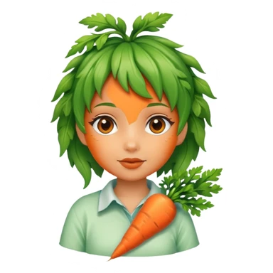 girl as a carrot sticker