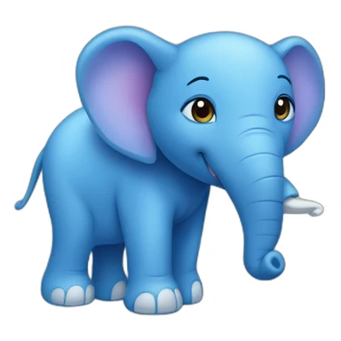 tiny blue elephant sticker