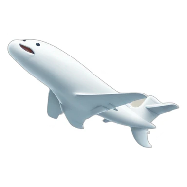 Airplane beluga sticker
