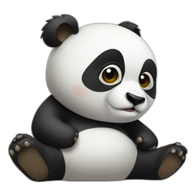 drunk panda sticker