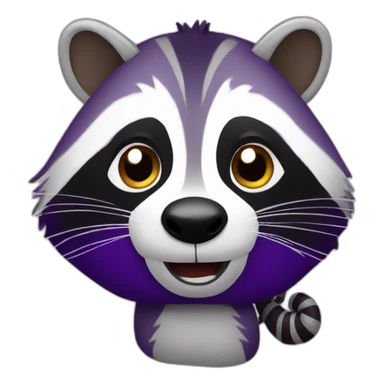 Racoon Aubergine sticker