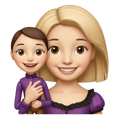 Icon for Puppet Theater: a girl puppet body with puppet face sticker