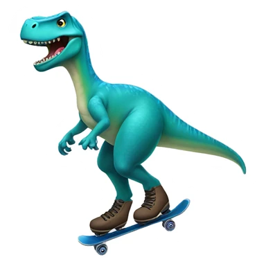 Un dinosaurio patinando  sticker