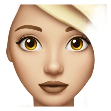 pretty blonde girl with lip filler sticker