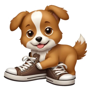 Dog with shoes on sticker