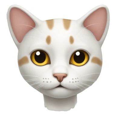 un emoji de gato blanco  sticker