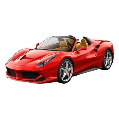 Red Ferrari sports car sticker