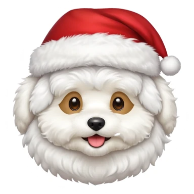 Bichon frisé emoji for x-mas sticker