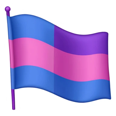 A bisexual flag 🩷💜💙 sticker
