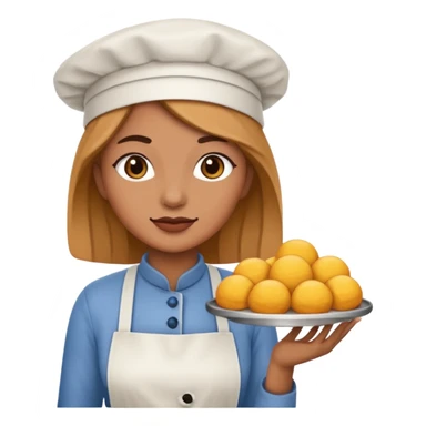 baker woman medium skin tone sticker