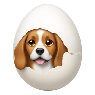 Egg with dog sticker