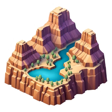 Isometric Grand Canyon terrain sticker