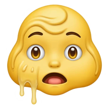 puking face, classic yellow emoji style, simple expression sticker