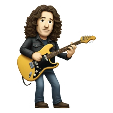 Rory Gallagher playing guitar  sticker