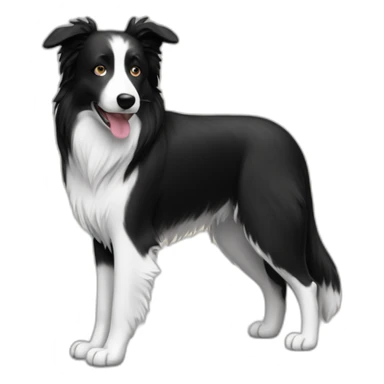 a bordercollie with very short paws sticker