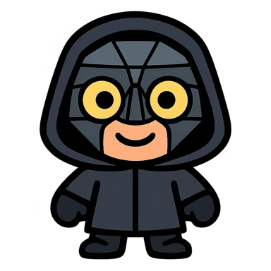 Transform this character into a cute emoji-style icon with minimalistic, bold lines, bright colors, playful and expressive features, suitable for a small emoji. Remove the background. sticker