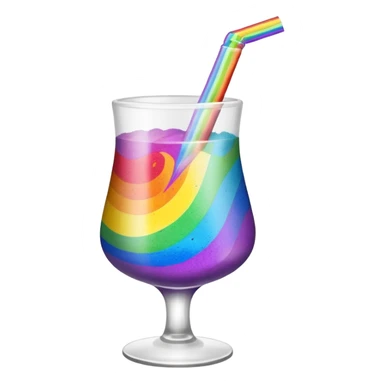A Glass with rainbow powder in it sticker