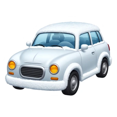 car covered in more snow sticker